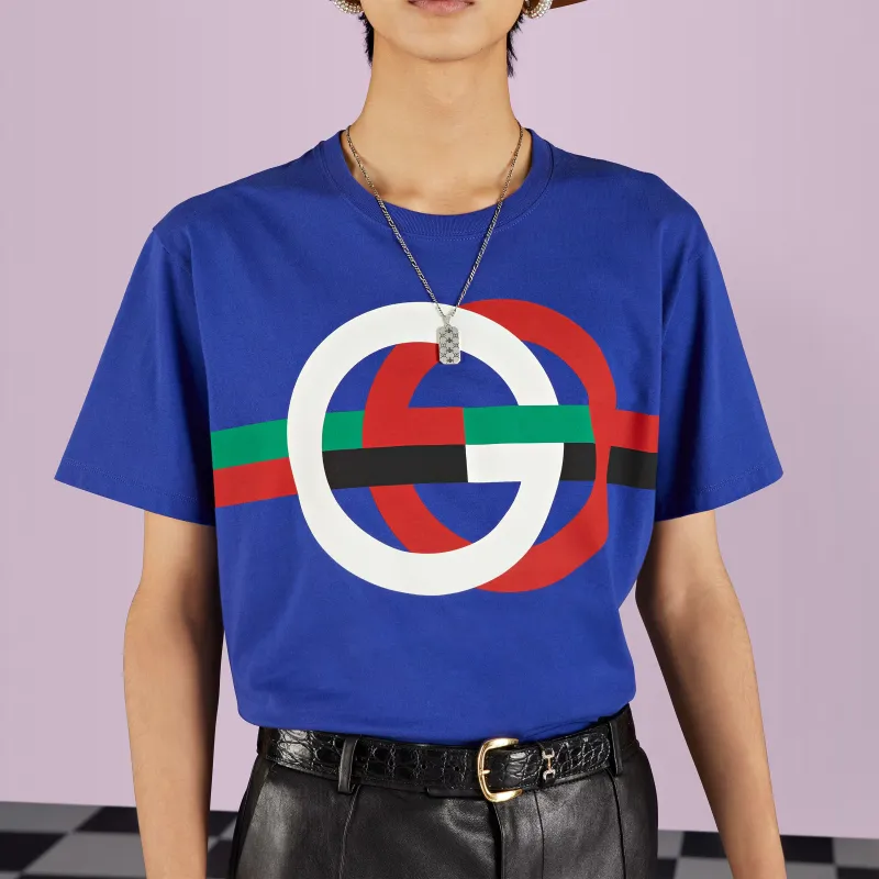 GUCCI T Shirts Men Blue-4