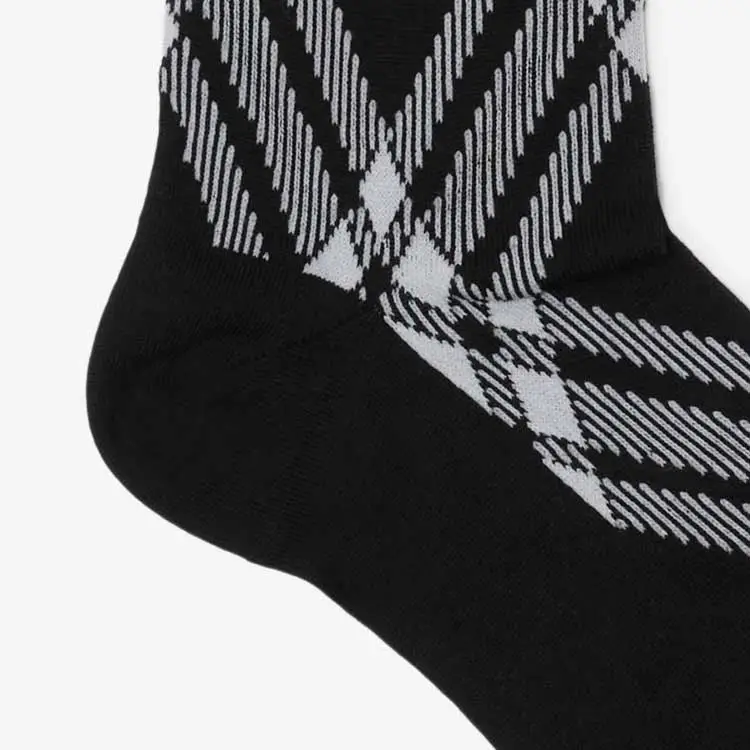 Burberry FW23 Mid-Calf Socks Men's 1 Pack Black-3