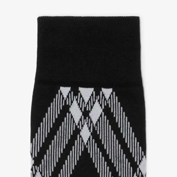 Burberry FW23 Mid-Calf Socks Men's 1 Pack Black-5