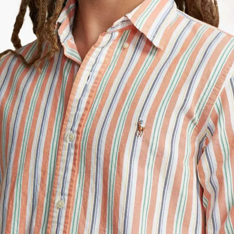 Polo Ralph Lauren Classic collar Striped Cotton Shirt-4