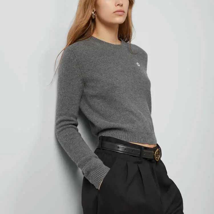 GUCCI GG embroidered Crew neck Jumper-3