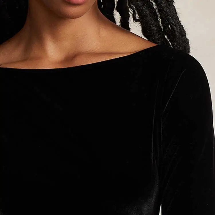 Polo Ralph Lauren One-shoulder Velvet Top-5