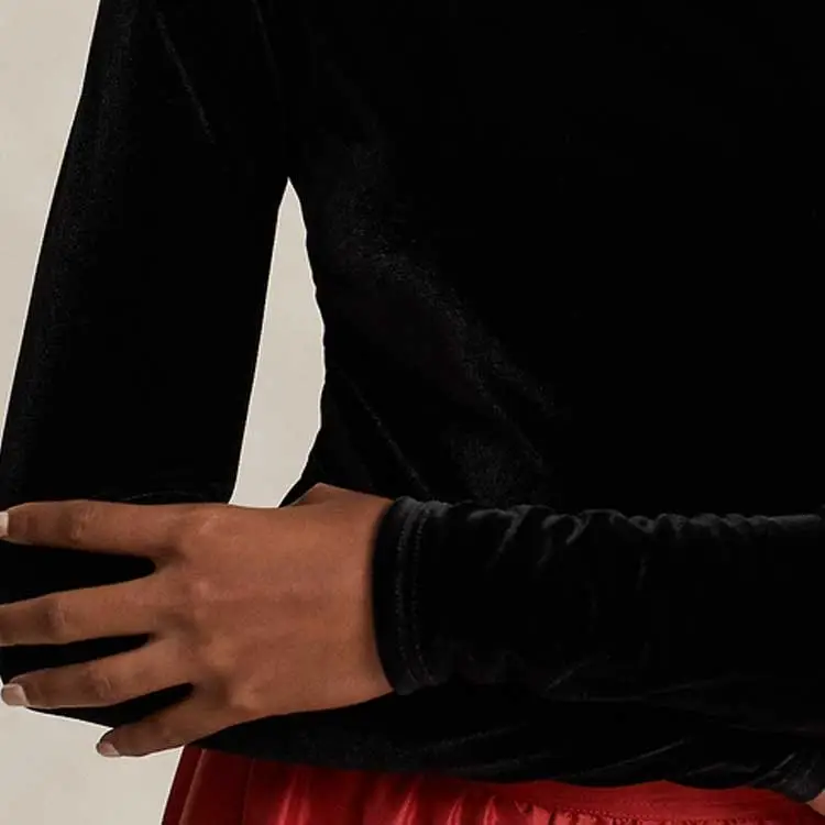 Polo Ralph Lauren One-shoulder Velvet Top-4
