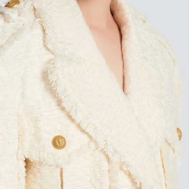 BALMAIN Jackets Women's Beige-3