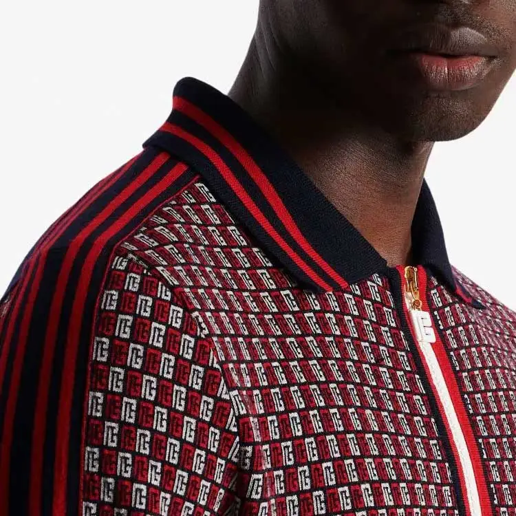 BALMAIN Polo Shirts Men Red-5