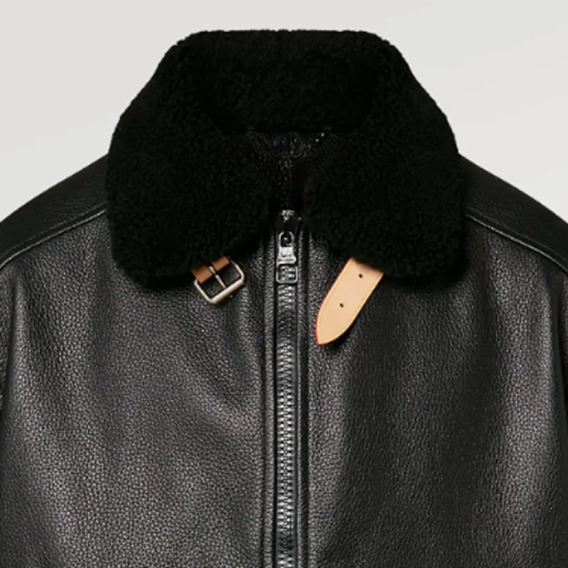 LOUIS VUITTON Leather Jacket Men's-5