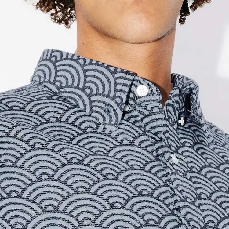 KENZO Seigaiha Short Sleeve Shirt-6