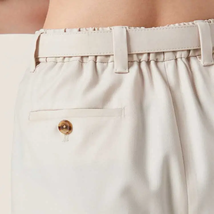 MIU MIU Belted Wool Trousers-4