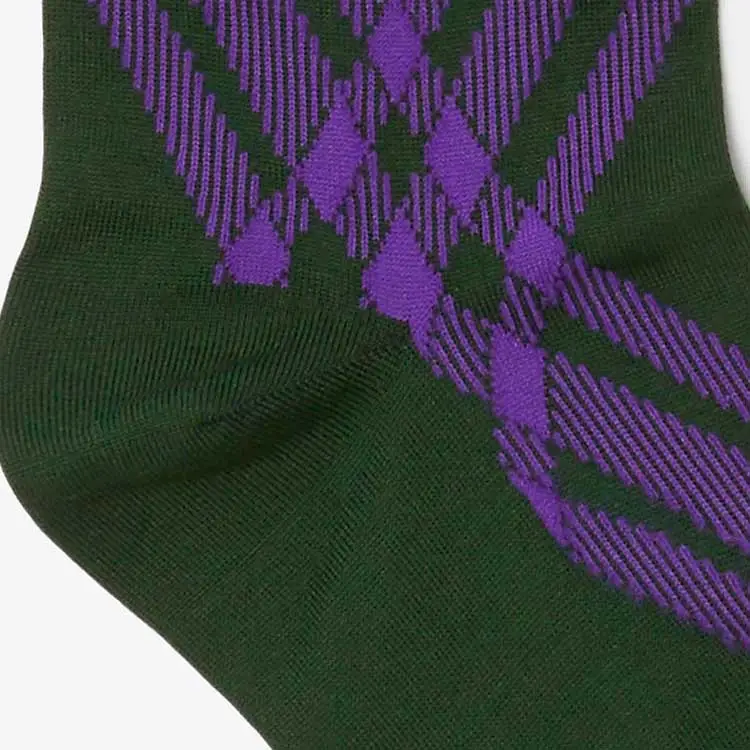 Burberry Mid-Calf Socks Women's 1 Pack Vine Green-2