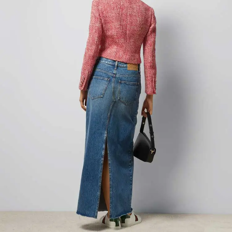 GUCCI Horsebit Denim Skirt-3