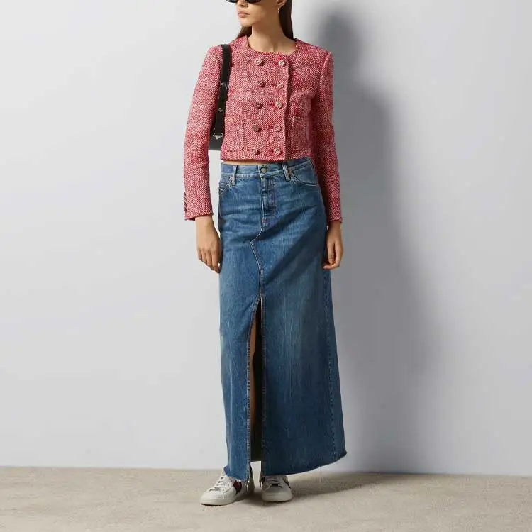 GUCCI Horsebit Denim Skirt-1