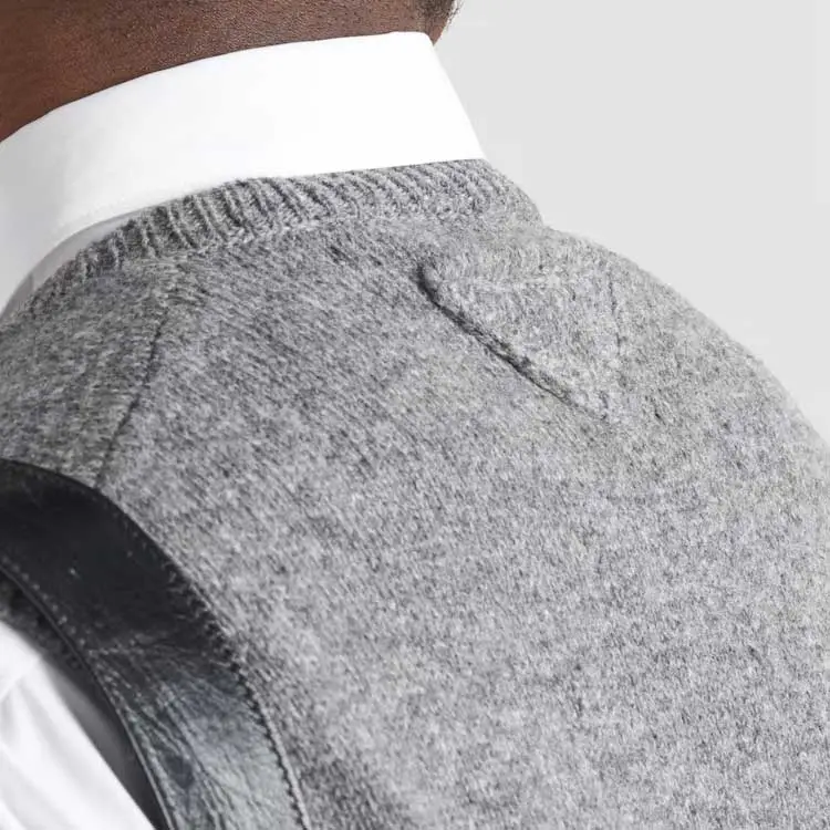 PRADA Vests Men Gray-4