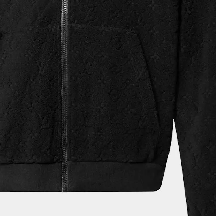 LOUIS VUITTON Monogram French Terry Zip Through Hoodie-4