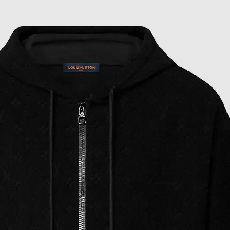 LOUIS VUITTON Monogram French Terry Zip Through Hoodie-5