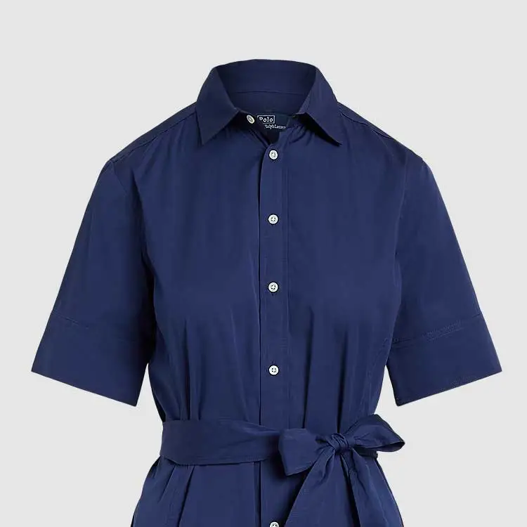 Polo Ralph Lauren SS24 Short Sleeved Dress Women's Midnight Royal Blue-2