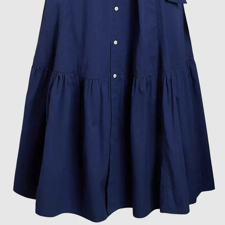 Polo Ralph Lauren SS24 Short Sleeved Dress Women's Midnight Royal Blue-5
