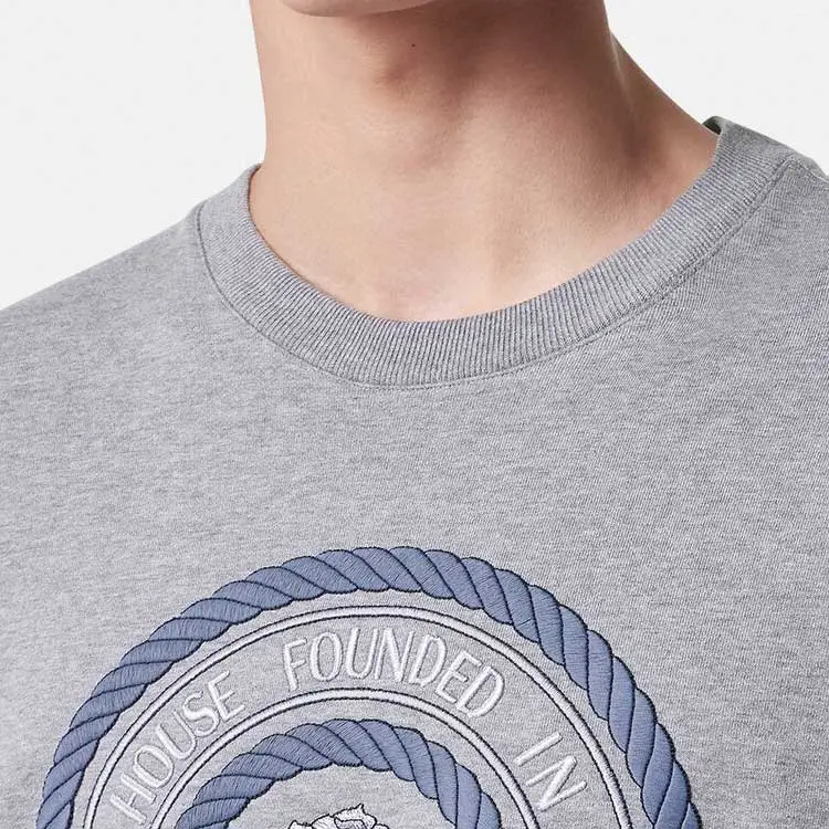 VERSACE Medusa embroidered Cotton Sweatshirt-5