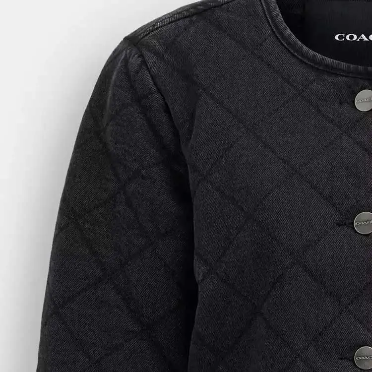 COACH Jackets & Coats Women's Black-4