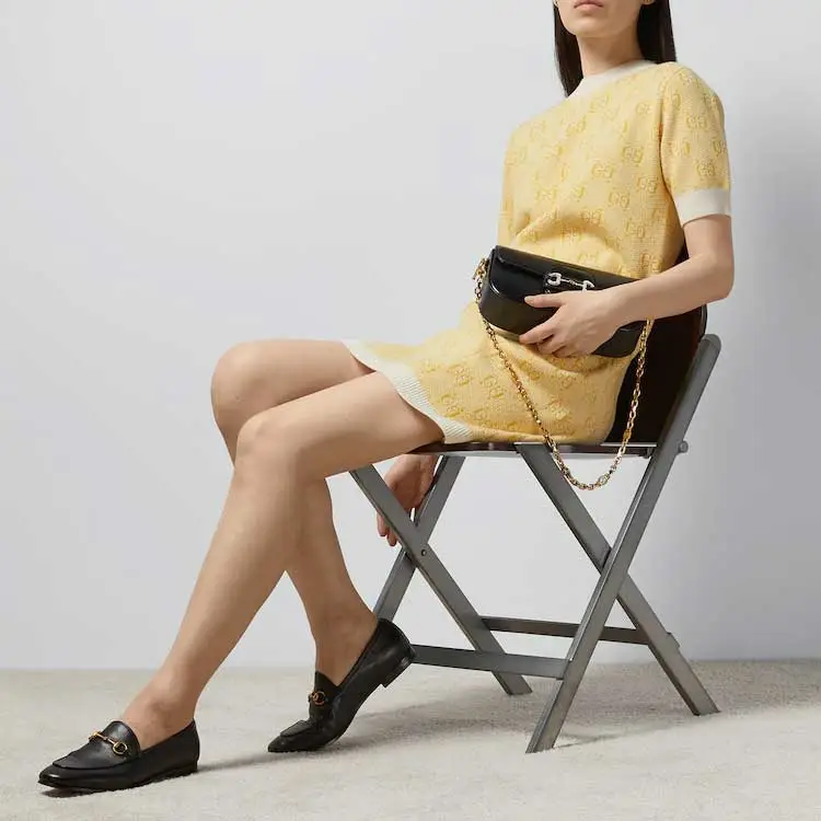 GUCCI SS24 Short Sleeved Dress Women's Yellow-3