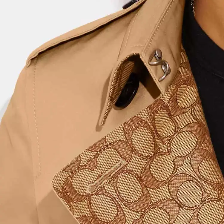 COACH Trench Coat Women's Khaki-5