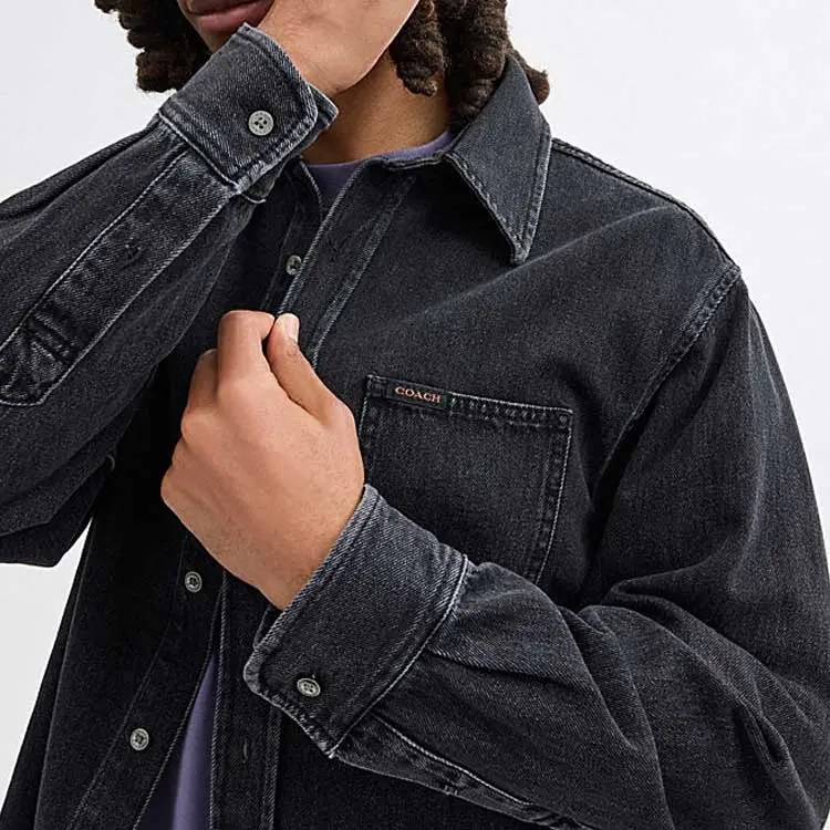 COACH Shirts Men Black-3