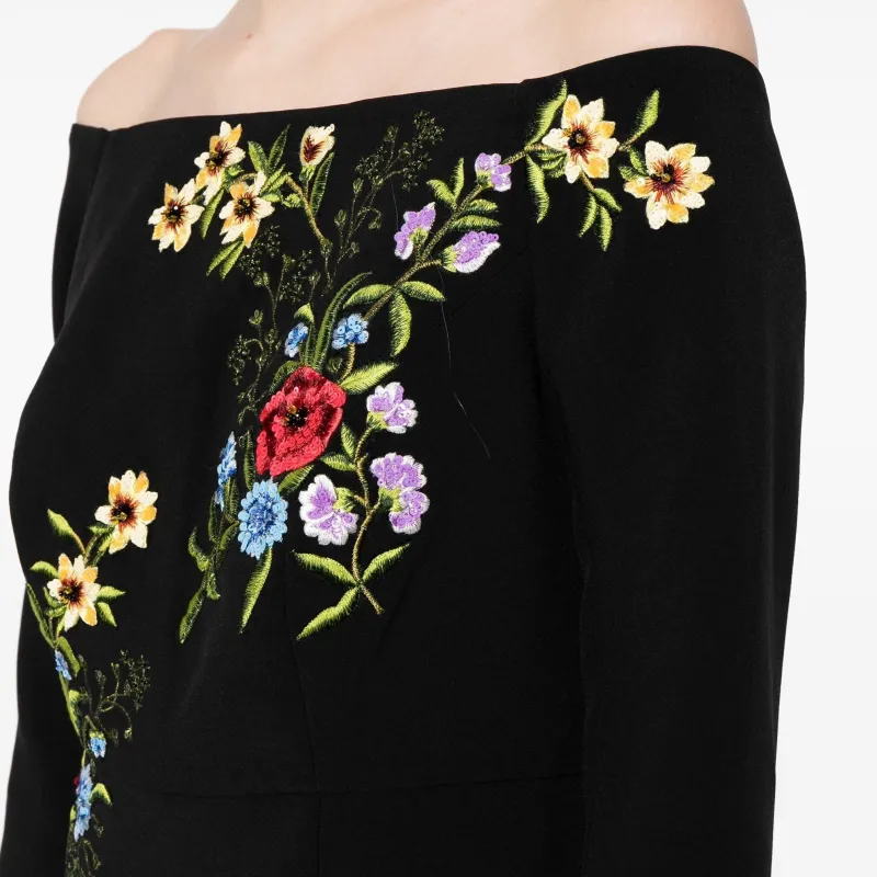 Sachin & Babi Fatima Floral embroidered Midi Dress-4