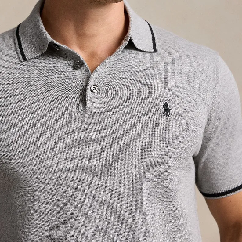 Polo Ralph Lauren SS24 Polo Shirt Men's Heather Gray-4