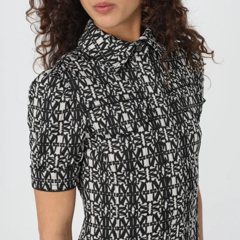 MaxMara Cesy Monogram jacquard Dress-4