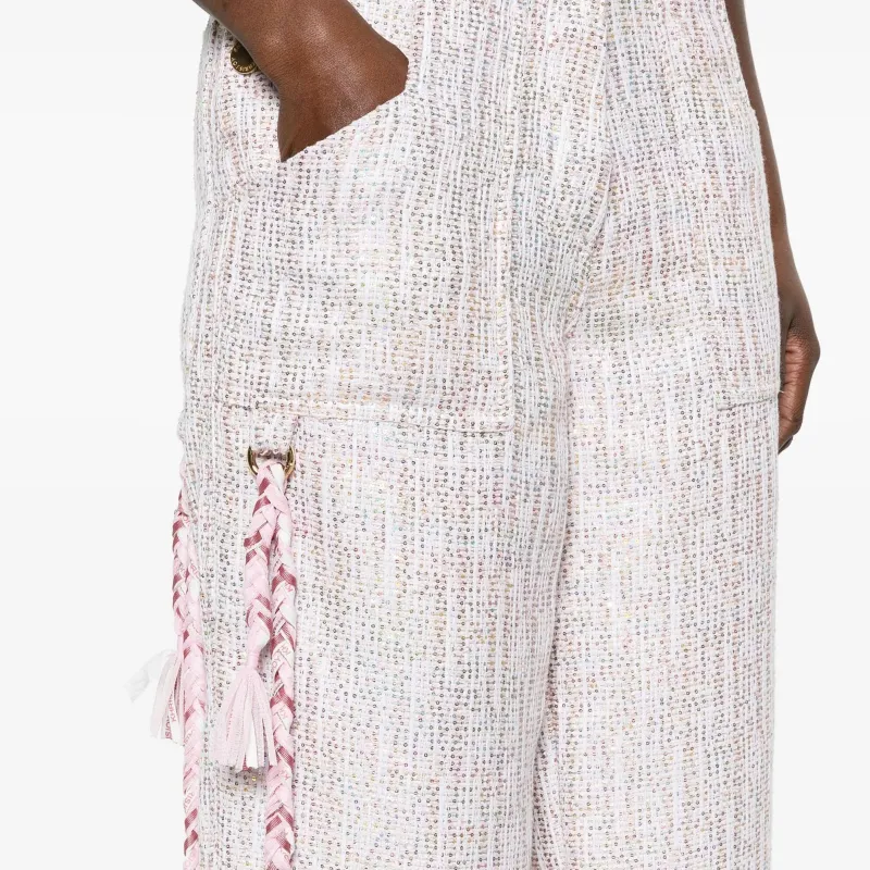 KHRISJOY Salopette Sequined Tweed Dungarees-4