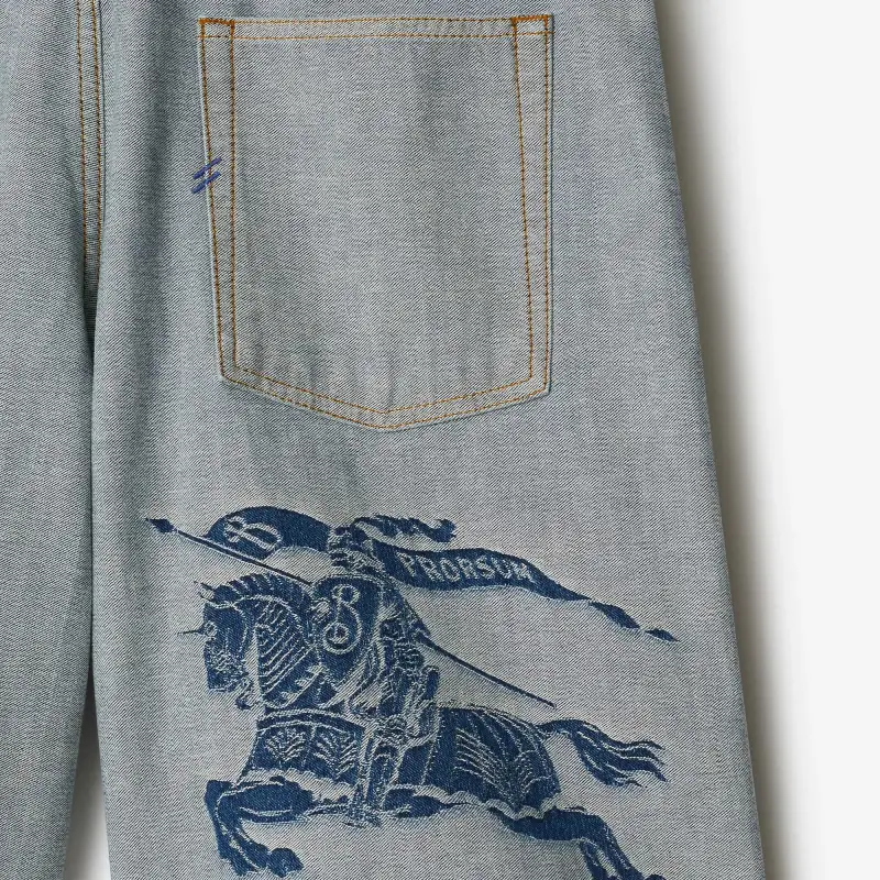 Burberry Denim Shorts Men's Denim Blue-5
