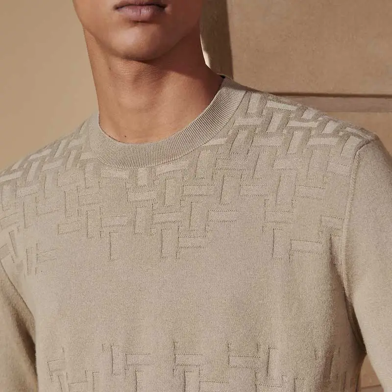HERMES SS24 Knitwear Men's Sand Yellow-1
