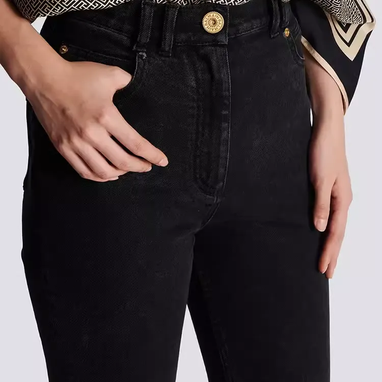 BALMAIN FW23 Jeans Women's Black-4