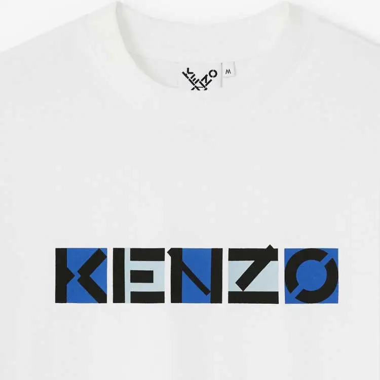 KENZO Letter Logo T Shirts Men White-5