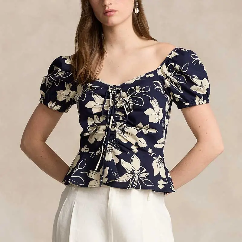 Polo Ralph Lauren Floral-print Ruched Blouse-2