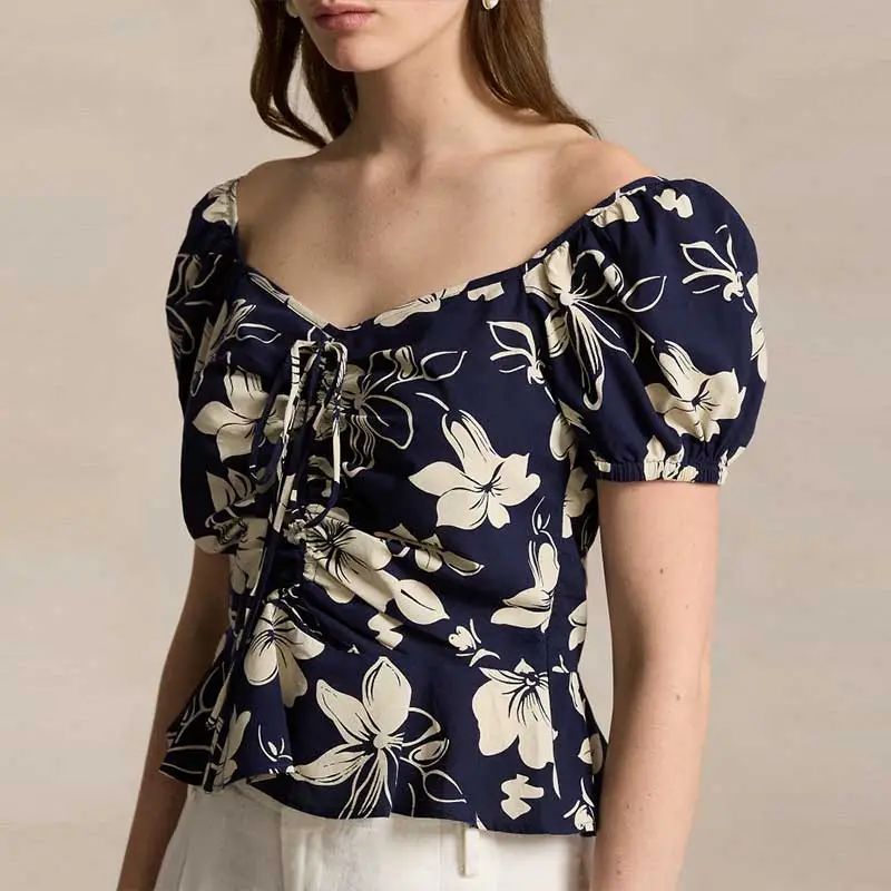 Polo Ralph Lauren Floral-print Ruched Blouse-4