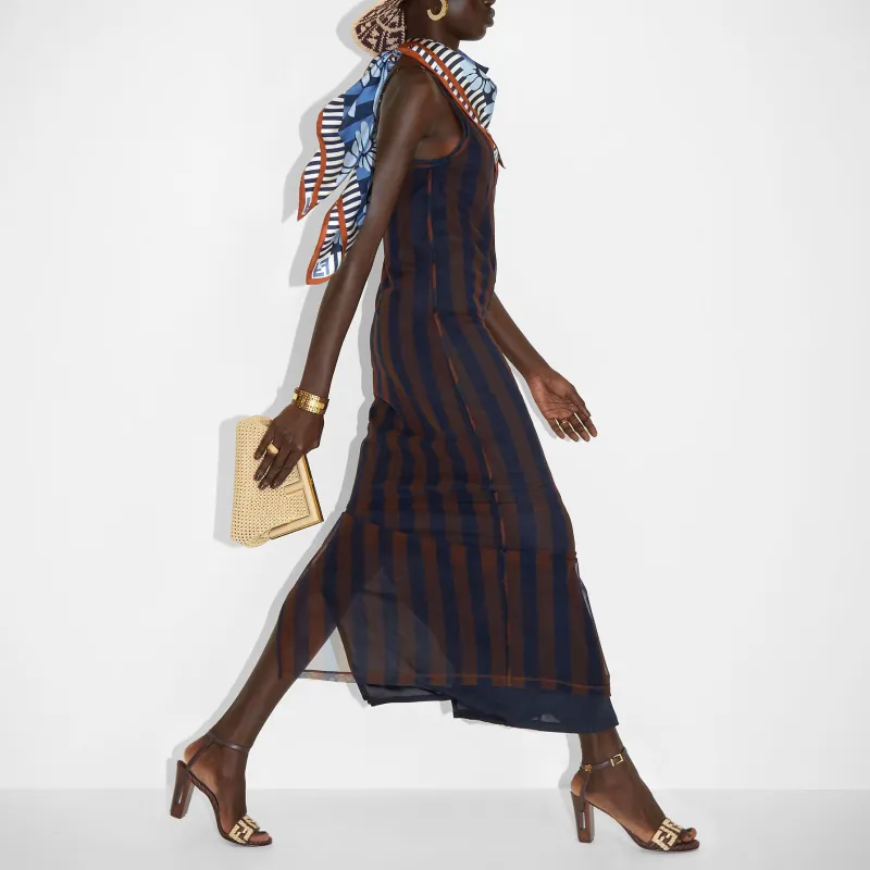 FENDI Pequin Tulle Dress-1