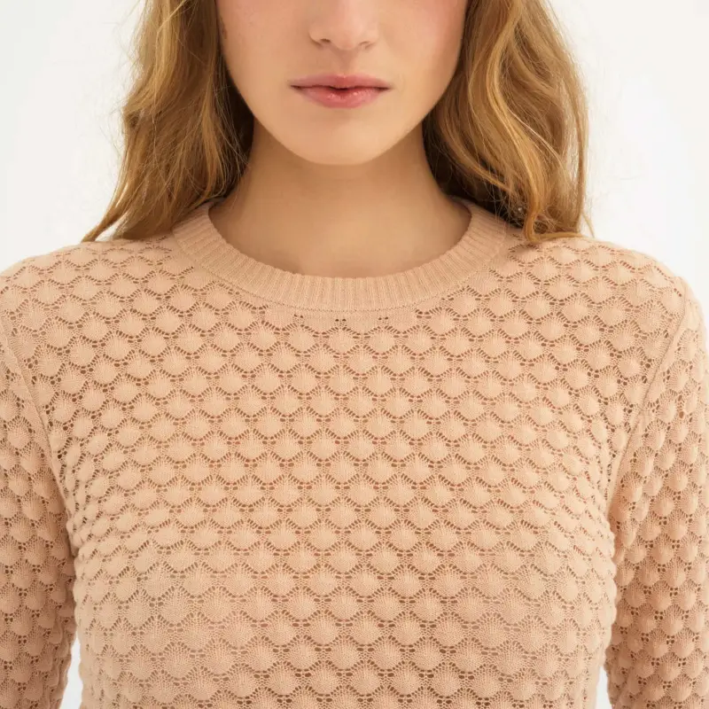 Chloé Cropped Pointelle knit Jumper-4