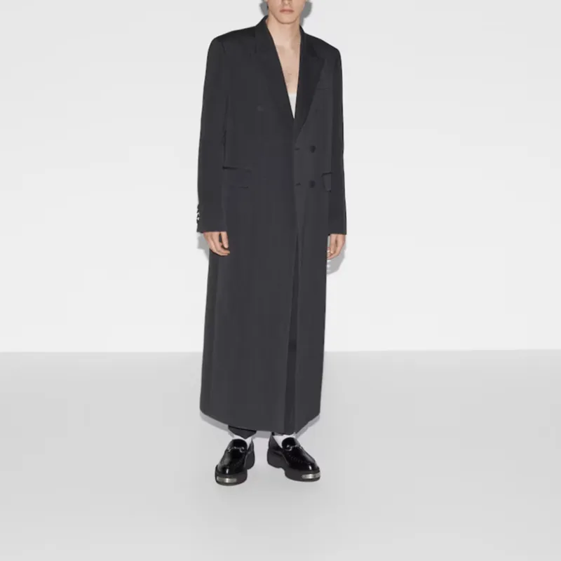 GUCCI Collared Button Up Coat-1
