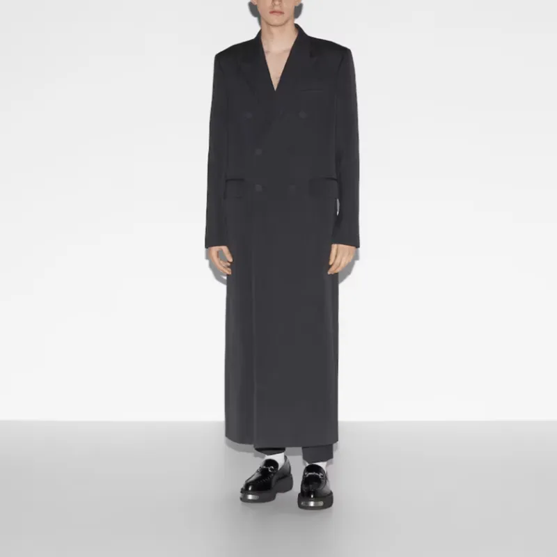GUCCI Collared Button Up Coat-3