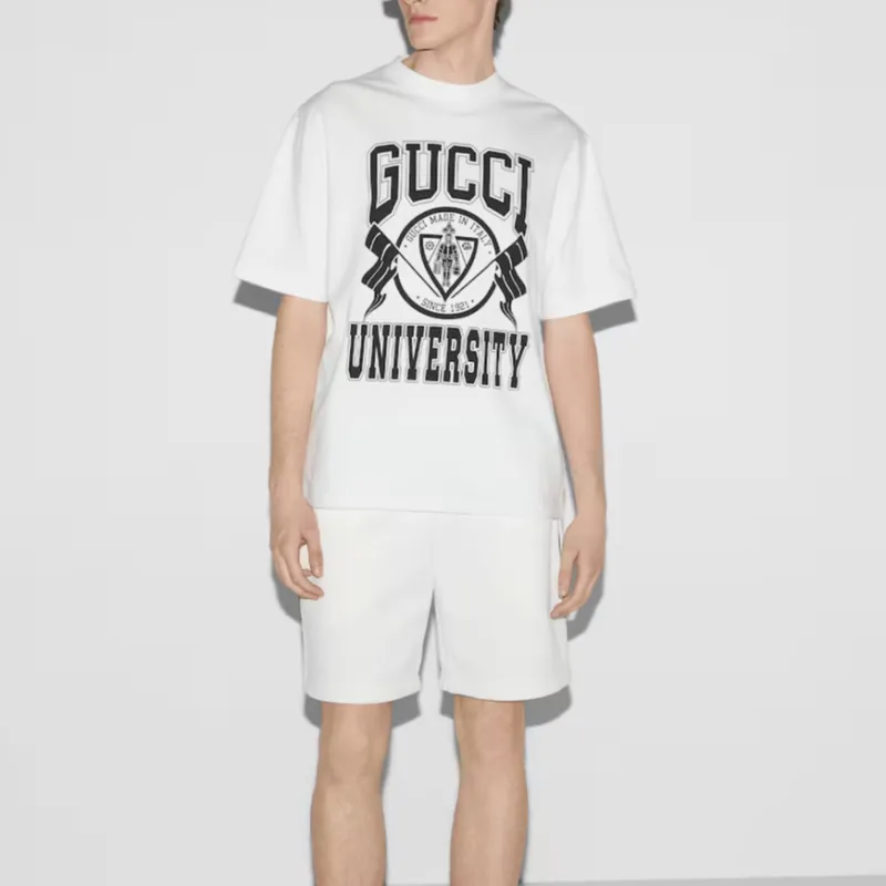 GUCCI Printed Jersey T Shirt-2