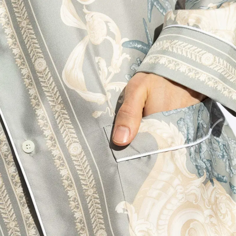 VERSACE Pattern-Printed Button-Up Shirt-4