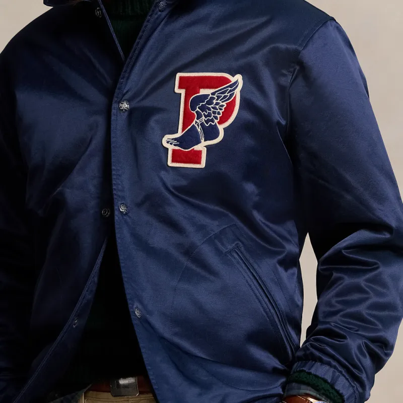 Polo Ralph Lauren Logo appliqué Satin Bomber Jacket-2