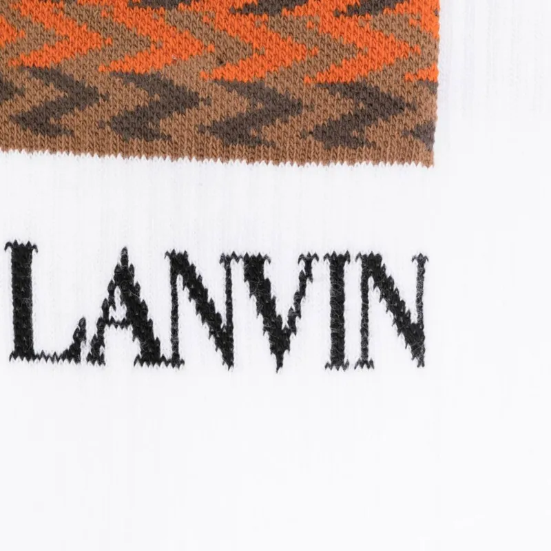 Lanvin Mid-Calf Socks Men's 1 Pack White-1