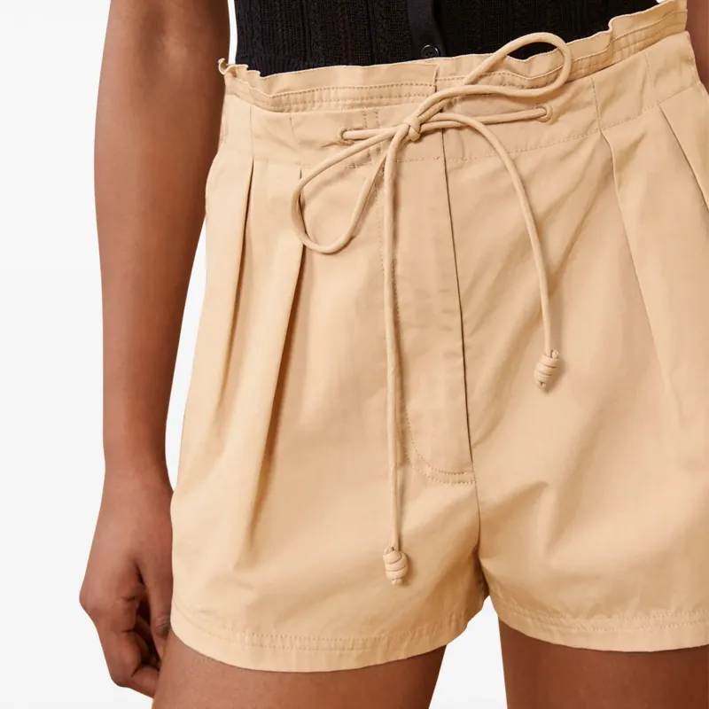 Ulla Johnson Camryn Pleated Cotton Shorts-3