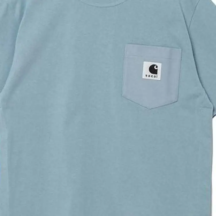 Carhartt Wip X Sacai X Carhartt WIP FW23 Co-branded Series T-Shirts Unisex Sky Blue-1