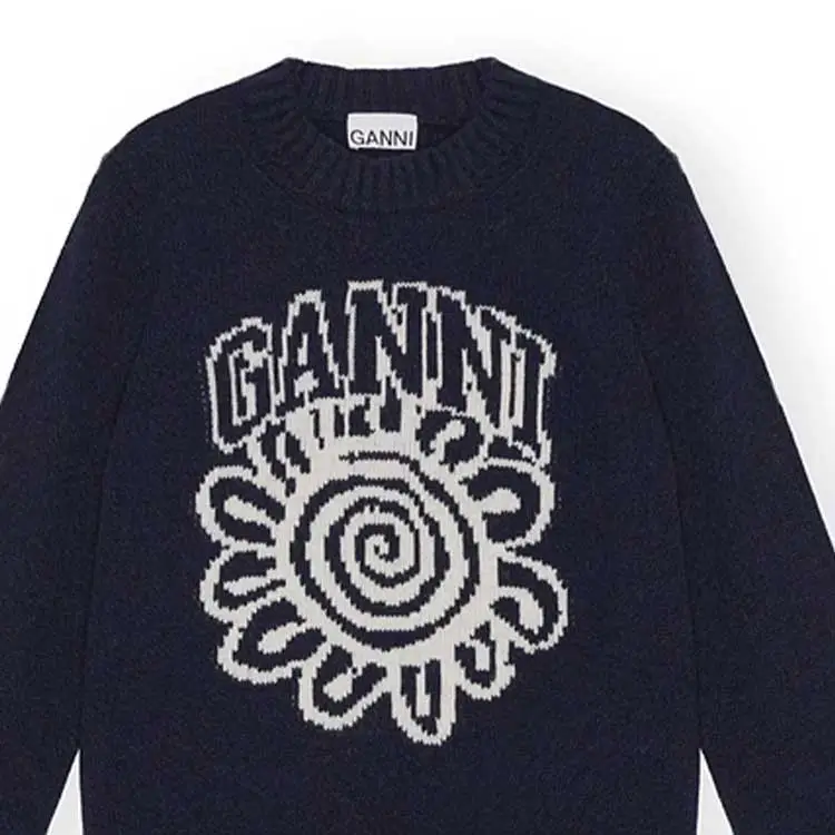 GANNI Sweaters Women's Navy Blue-2