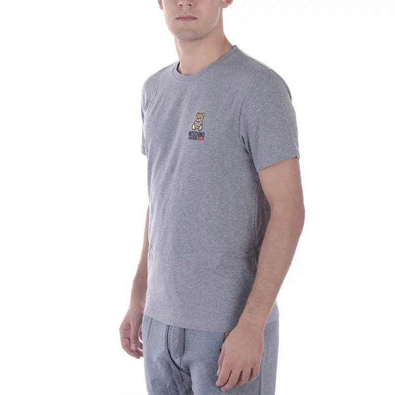 MOSCHINO Logo Embroidered Crewneck T Shirt-3