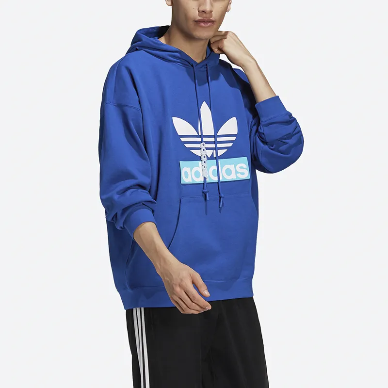 Adidas Originals BIG TREFOIL Sweatshirts Men Collegiate Blue-2