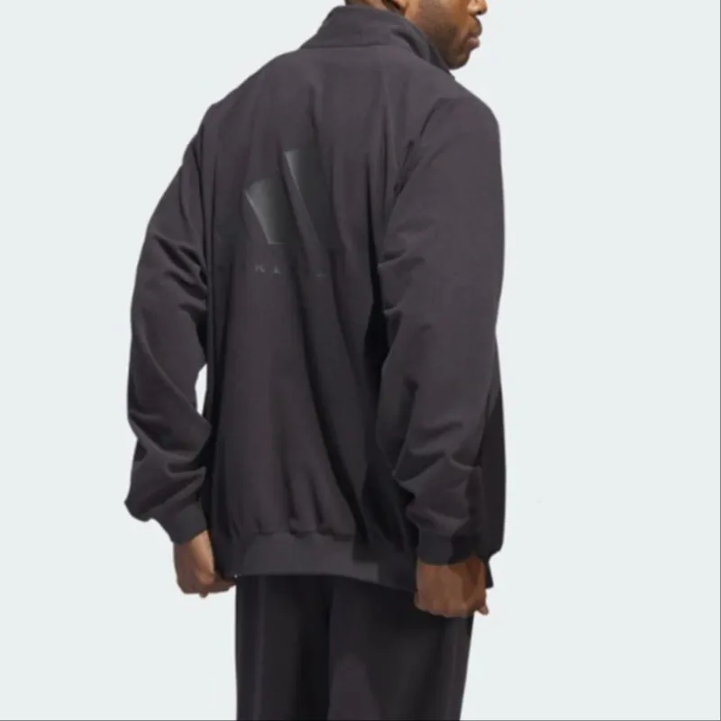 Adidas BASKETBALL Jackets Coats Unisex Charcoal Black-1