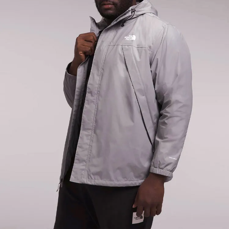 THE NORTH FACE Antora Outdoor Hiking Waterproof And Windproof Windbreaker Jacket Men's Light Gray-4